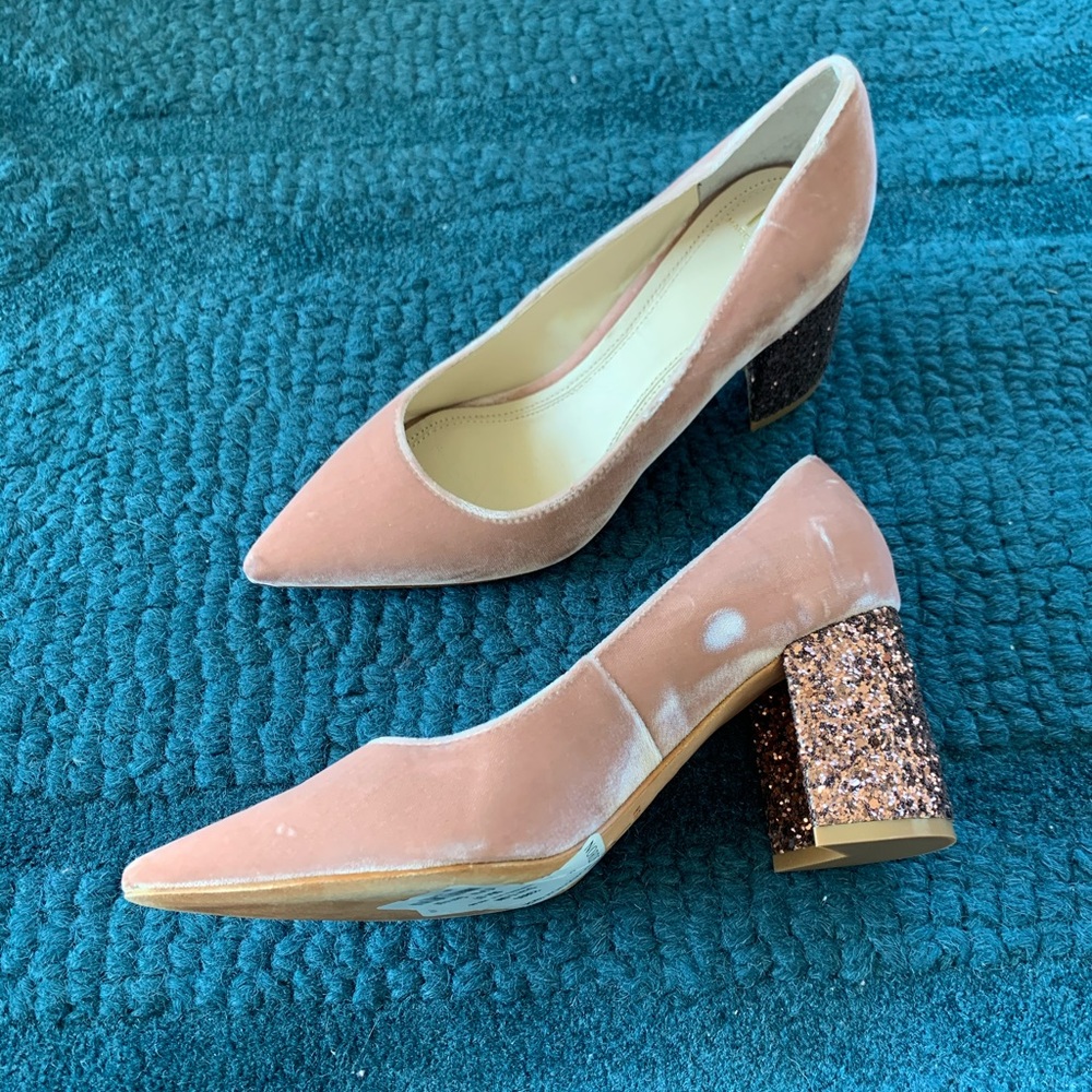 Marc Fisher velvet/glitter heels